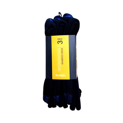 Footlab Workwear Bamboo Crew Socks Mens Size 6-10 3pk
