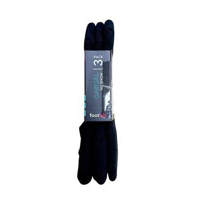 Footlab Black Casual No Show Socks Womens Size 5-8 3pk