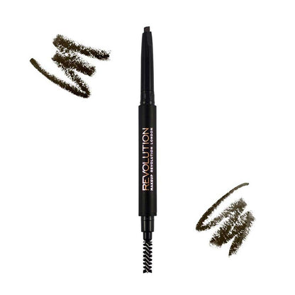 Revolution Duo Brow Definer Pencil Dark Brown