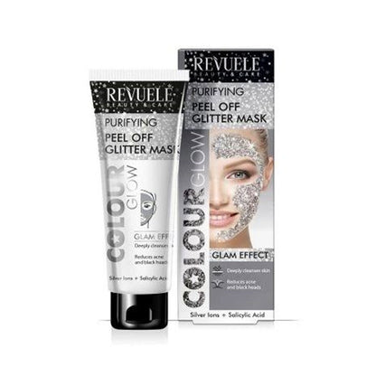 Revuele Color Glow Silver Purifying Peel Off Glitter Mask 80ml