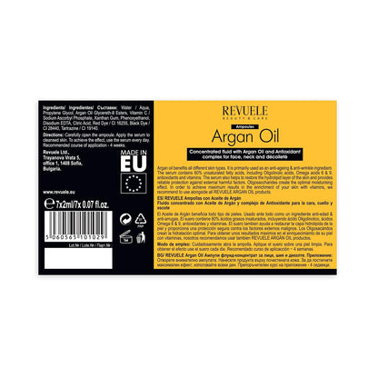 Revuele Ampoules Argan Oil Concentrated Fluid With Argan Oil And Antioxidant Complex 7x2ml