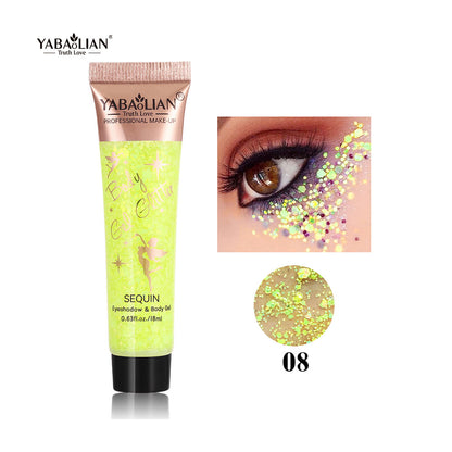 Yabaolian Eyeshadow & Body Gel Glitter Sequin Shade 08 18ml