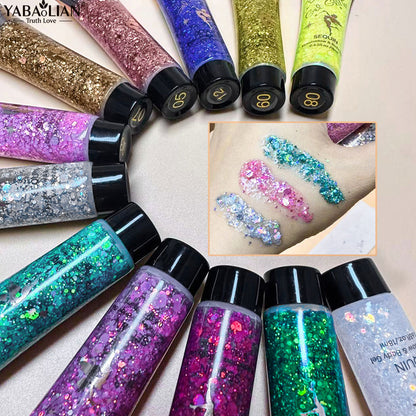 Yabaolian Eyeshadow & Body Gel Glitter Sequin Shade 08 18ml