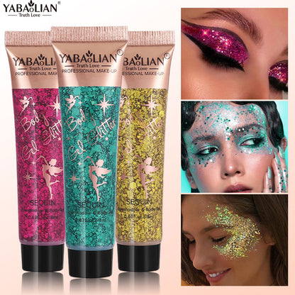 Yabaolian Eyeshadow & Body Gel Glitter Sequin Shade 08 18ml