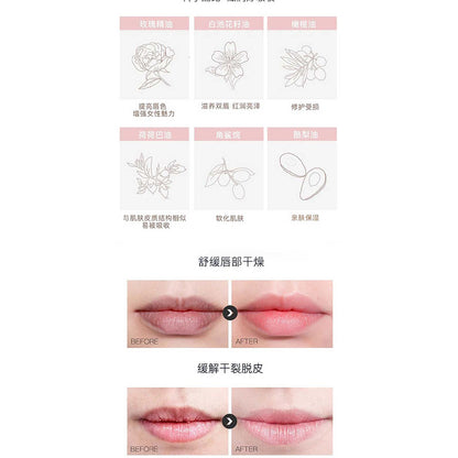 Yabaolian Jelly Real Flowers Color Changing Crystal Lip Balm Red