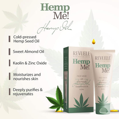 3x Revuele Hemp Me! Face Mask 80ml