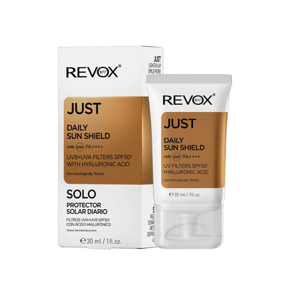 Revox B77 Just Daily Sun Shield Uva+Uvb Filters Spf50+ With Hyaluronic Acid 30ml