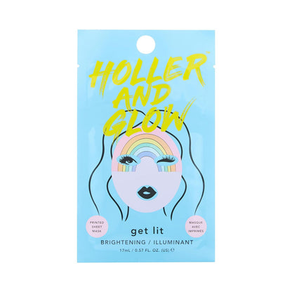 Holler & Glow Get Lit Brightening Printed Sheet Mask 17ml