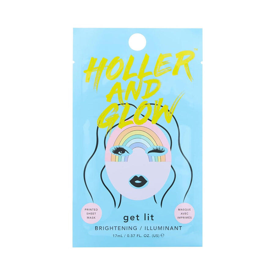 Holler & Glow Get Lit Brightening Printed Sheet Mask 17ml
