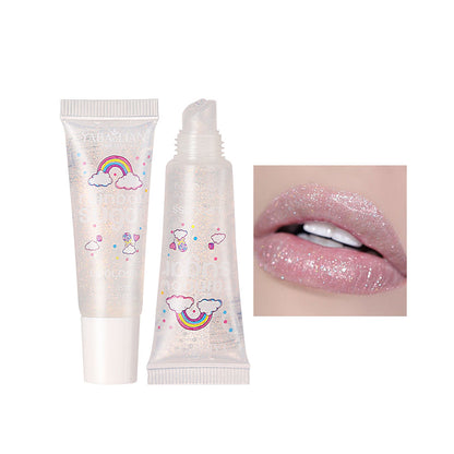 Yabaolian Transparent Lip Gloss Rainbow Sugar