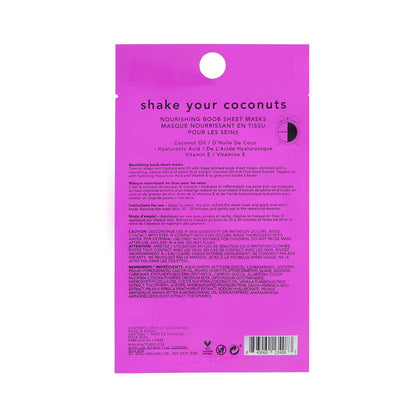 Holler & Glow Printed Boob Sheet Masks Shake Your Coconuts 15ml