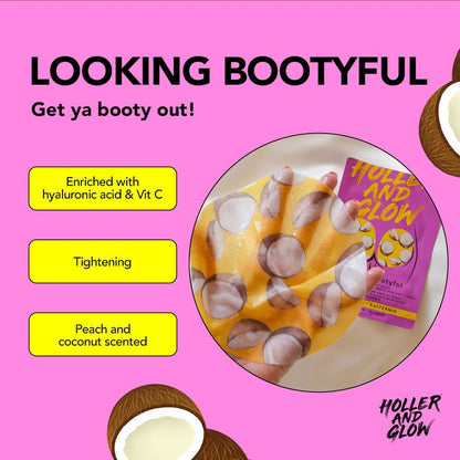 Holler & Glow Printed Bum Sheet Masks Looking Bootyful 35ml