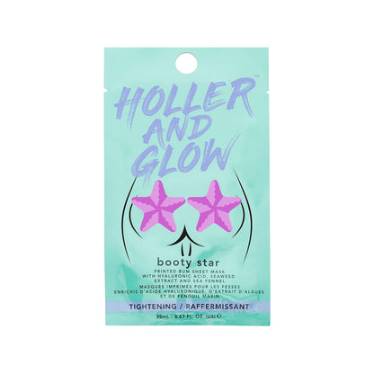 Holler & Glow Printed Bum Sheet Mask Booty Star 20ml