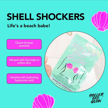 Holler & Glow Printed Boob Sheet Masks Shell Shockers 15ml