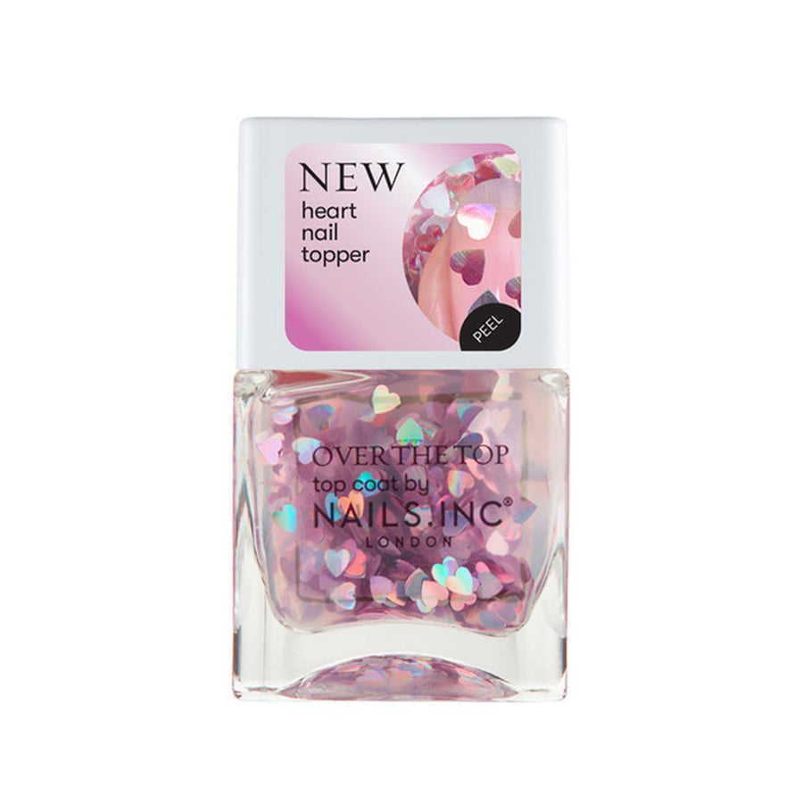 Nails Inc Over The Top Romancing In Regents Park Heart Nail Topper Nail Polish 14ml