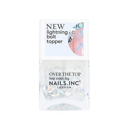 Nails Inc Over The Top Striking In Shoreditch Lightning Bolt Topper Top Coat Nail Polish 14ml