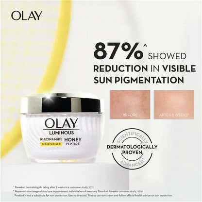 Olay Luminous Niacinamide Honey Peptide Moisturiser 50g