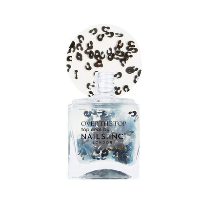 Nails Inc Over The Top Prowling In Paddington Leopard Topper Top Coat Nail Polish 14ml