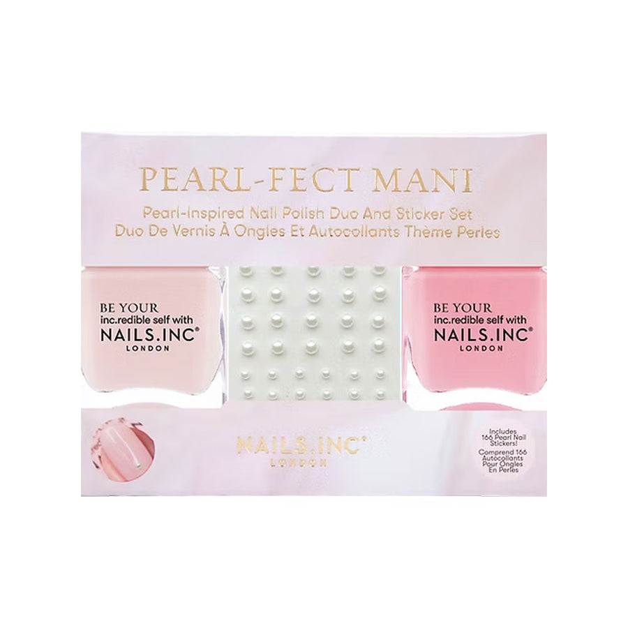 Nails Inc Duo Pearl-fect Mani Nail Polish Duo & Sticker Set 2x14ml
