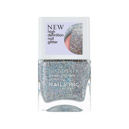 Nails Inc HD Glitter Power Pigment Polish Ring Light Ready Nail Polish 14ml