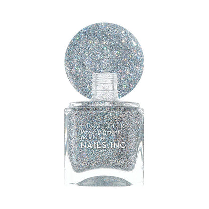 Nails Inc HD Glitter Power Pigment Polish Ring Light Ready Nail Polish 14ml