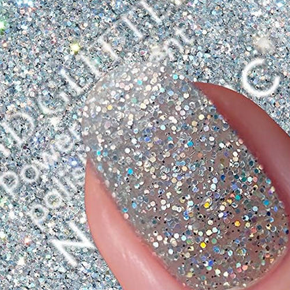 Nails Inc HD Glitter Power Pigment Polish Ring Light Ready Nail Polish 14ml
