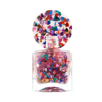 Nails Inc Over The Top Love In Sequins Pride Heart Topper Nail Polish 14ml