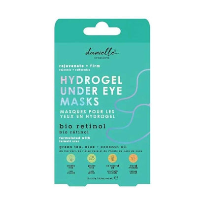 Danielle Creations Hydrogel Under Eye Masks Bio Retinol Green Tea, Aloe + Coconut Oil 10 x 2.7g