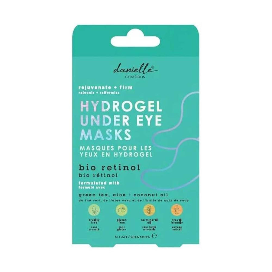 Danielle Creations Hydrogel Under Eye Masks Bio Retinol Green Tea, Aloe + Coconut Oil 10 x 2.7g