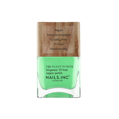 Nails Inc Plant Power Vegan Nail Polish Easy Being Green 14ml