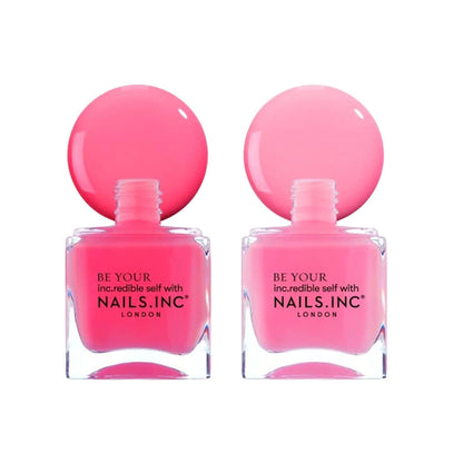 Nails Inc Duo We Wear Pink Bubblegum Scented Nail Polish Duo 2x14ml