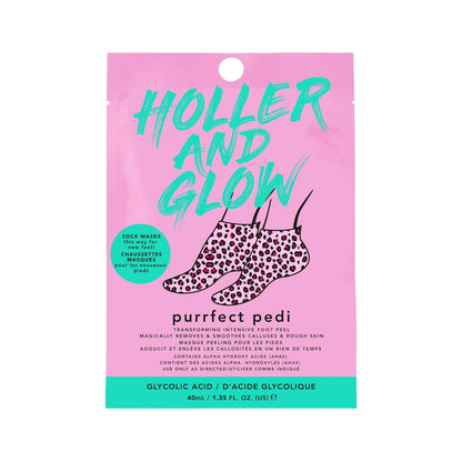 Holler & Glow Sock Mask Purrfect Pedi 40ml