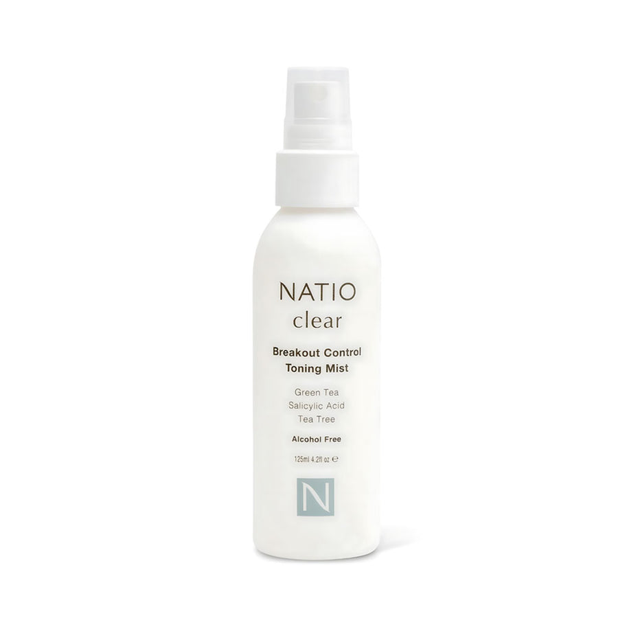 Natio Toning Mist Clear Breakout Control Green Tea Salicylic Acid Tea Tree Alcohol Free 125ml