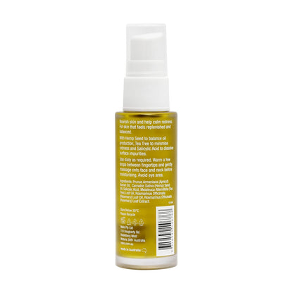 Natio Face Oil Clear Skin Balancing Hemp Seed Tea Tree Salicylic Acid For Oily Skin 30ml