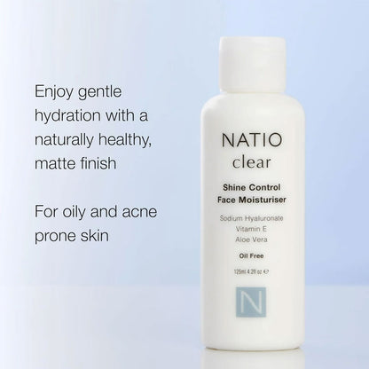 Natio Face Moisturiser Clear Shine Control Oil Free 125ml