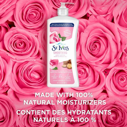 St Ives Body Lotion Smoothing Rose & Argan Oil 532ml