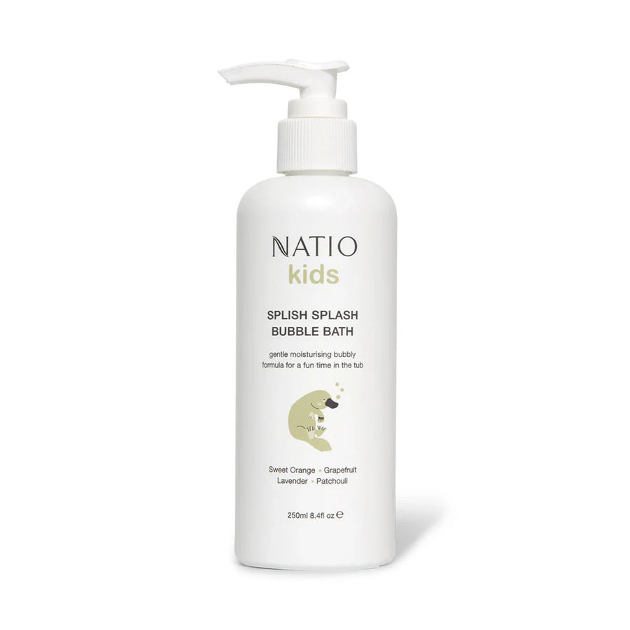 Natio Bubble Bath Kids Splish Splash Sweet Orange Grapefruit Lavender Patchouli 250ml