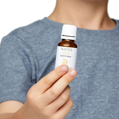 Natio Essential Oil Blend Kids Happy Days Lemon Sweet Orange Fir Needle Eucalyptus 15ml