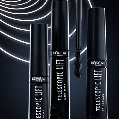 3x L'Oreal Paris Telescopic Lift Mascara Black 9.9ml