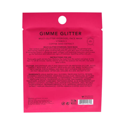 Holler & Glow Multi Glitter Hydrogel Face Mask Gimme Glitter 54g