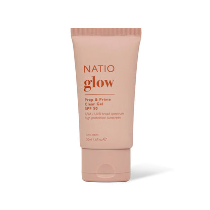 Natio Glow Prep & Prime Spf50 Clear Gel 50ml