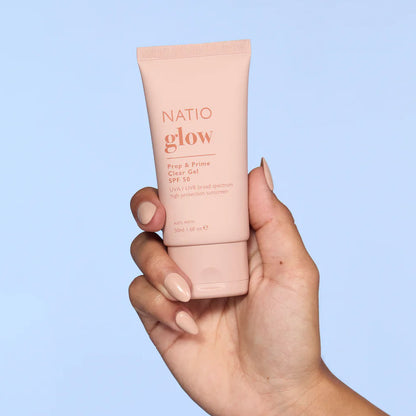 Natio Glow Prep & Prime Spf50 Clear Gel 50ml
