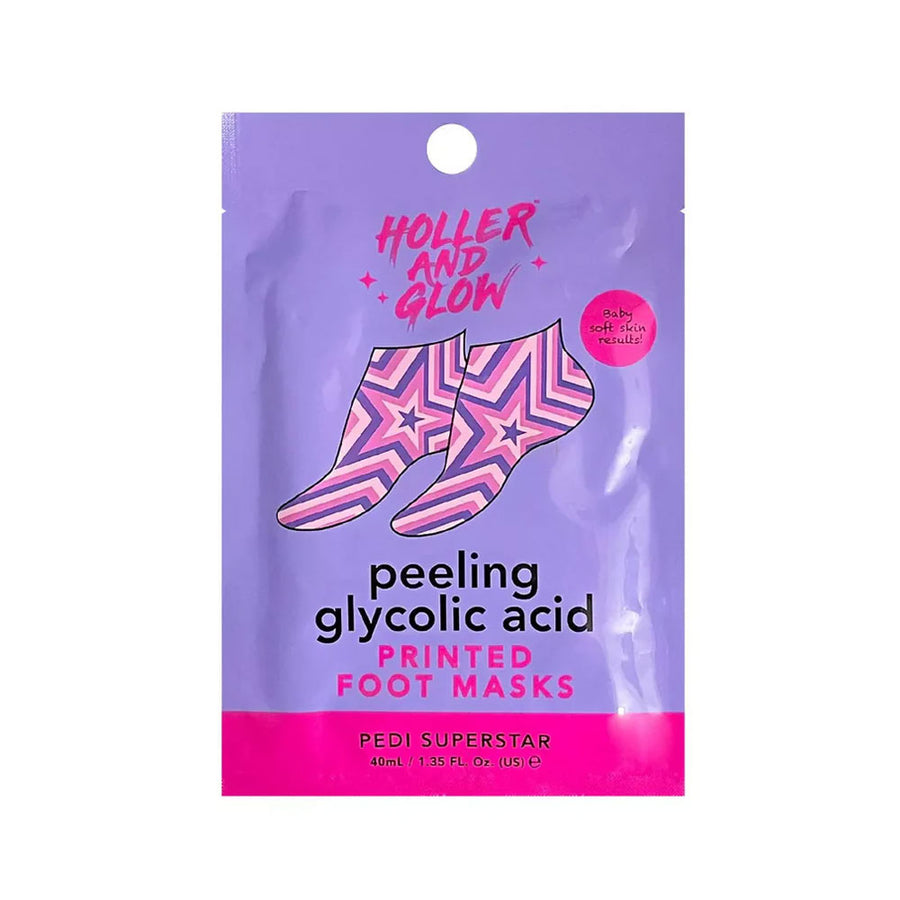 Holler & Glow Printed Foot Masks Pedi Superstar 40ml