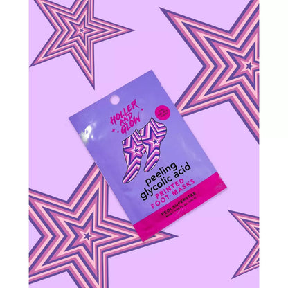 Holler & Glow Printed Foot Masks Pedi Superstar 40ml