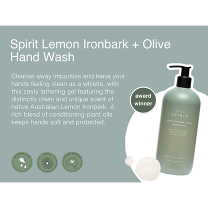 Natio Hand Wash Spirit Lemon Ironbark + Olive 300ml