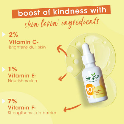 Simple Booster Serum Vitamins C E F 10% 30ml