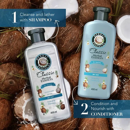 Herbal Essences Shampoo Classic Hydrating Dry Hair Coconut Water Jasmine 400ml