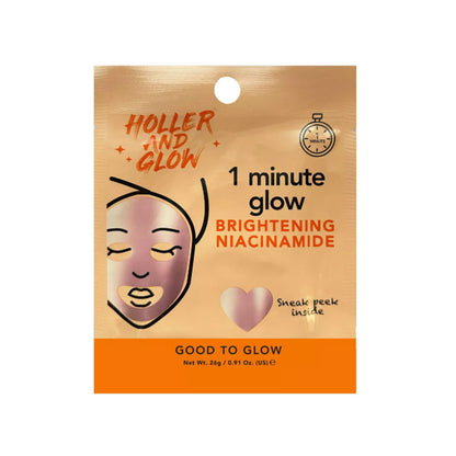 Holler & Glow Good To Glow 1 Minute Glow Brightening Niacinamide Hydrogel Face Masks 26g