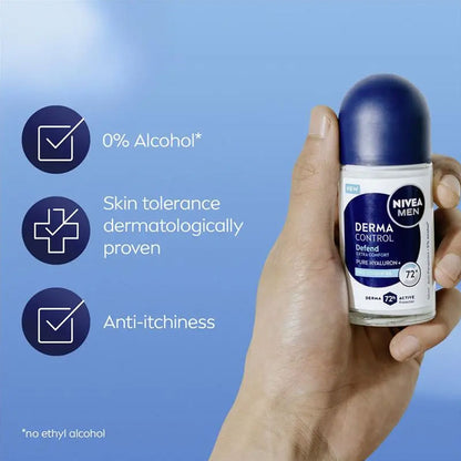 Nivea Men Antiperspirant Roll On Derma Control 72H Pro Vitamin B5 50ml