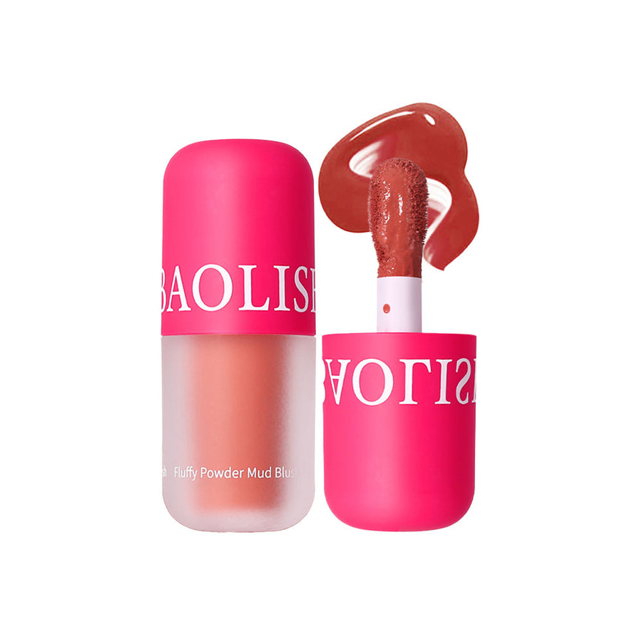Baolishi Pink Fluffy Powder Mud Blush Shade 2